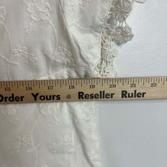 Zara Basic Collection Women’s Medium White Floral Lace Cottagecore Midi Dress - Picture 11 of 15